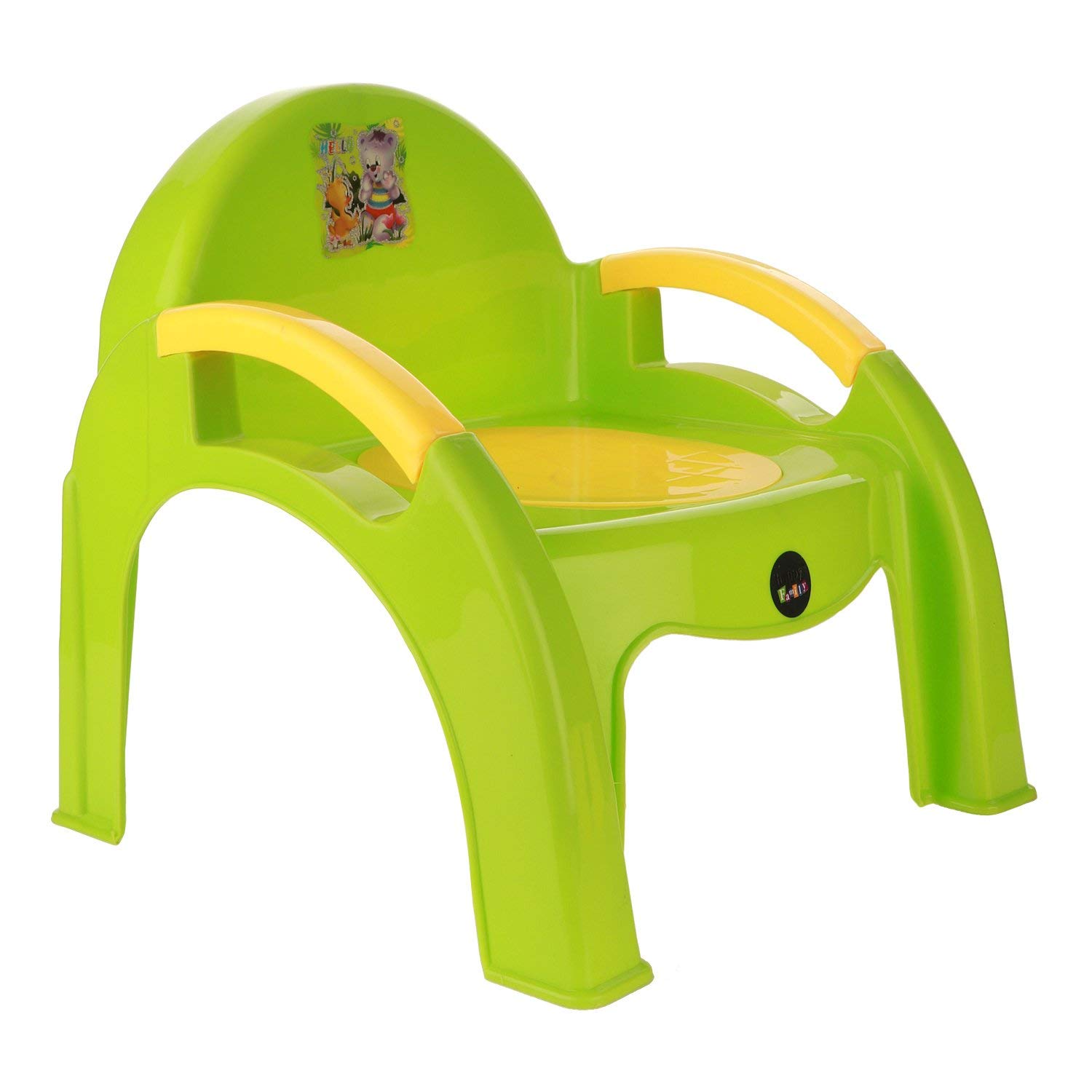 SUKHSON 101 Chair Potty for Babies & Toddlers | Kids Commode Style Potty Trainer Seat | Stable & Lightweight Toilet Training Chair (Green-Yellow Combination)-image-23