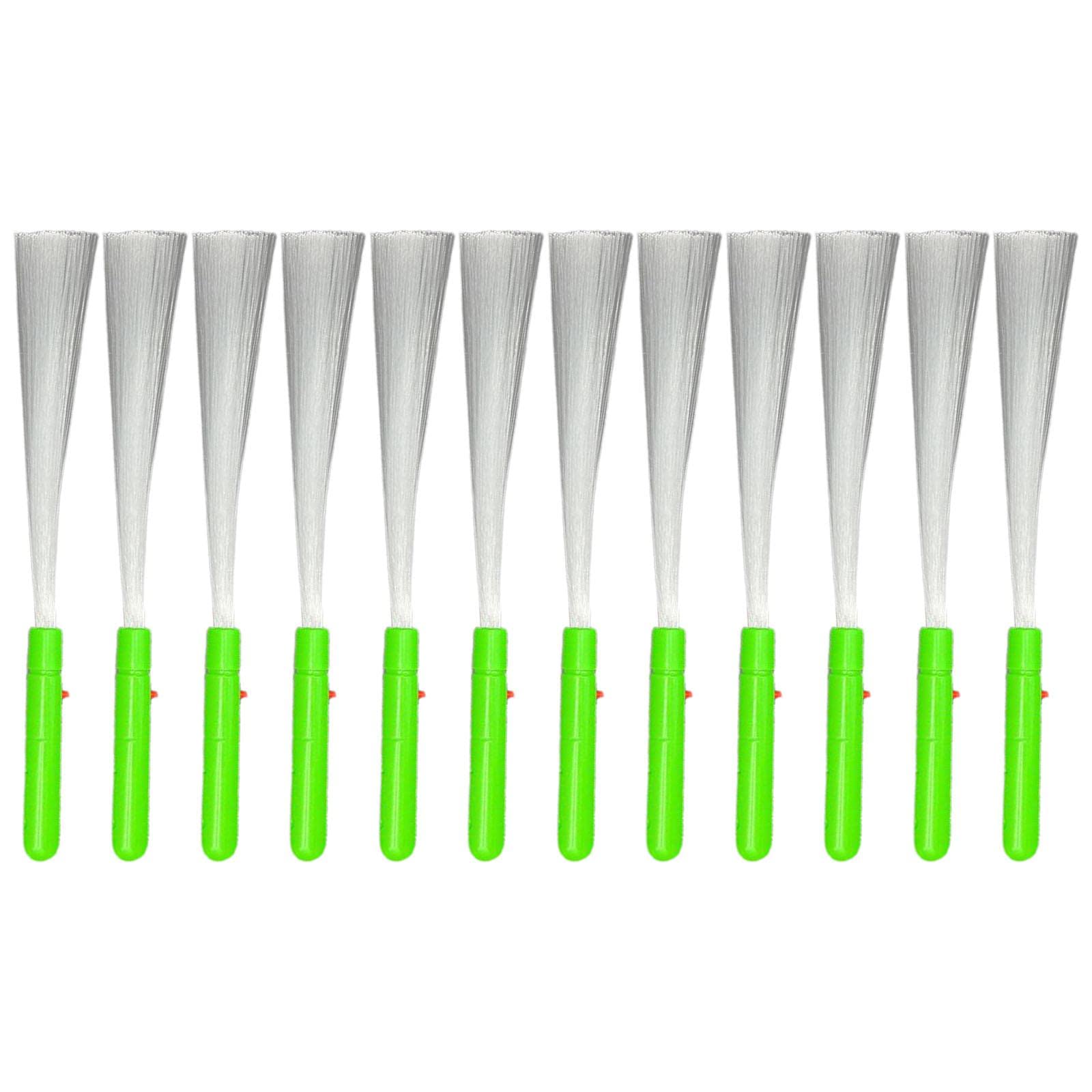 Tsophreniq 12pcs Glow Stick Fiber Wand Wand LED Light Flashing Sticks Battery Operated Glow Sticks Toy Gift Birthday Party Favor Fiber Stick