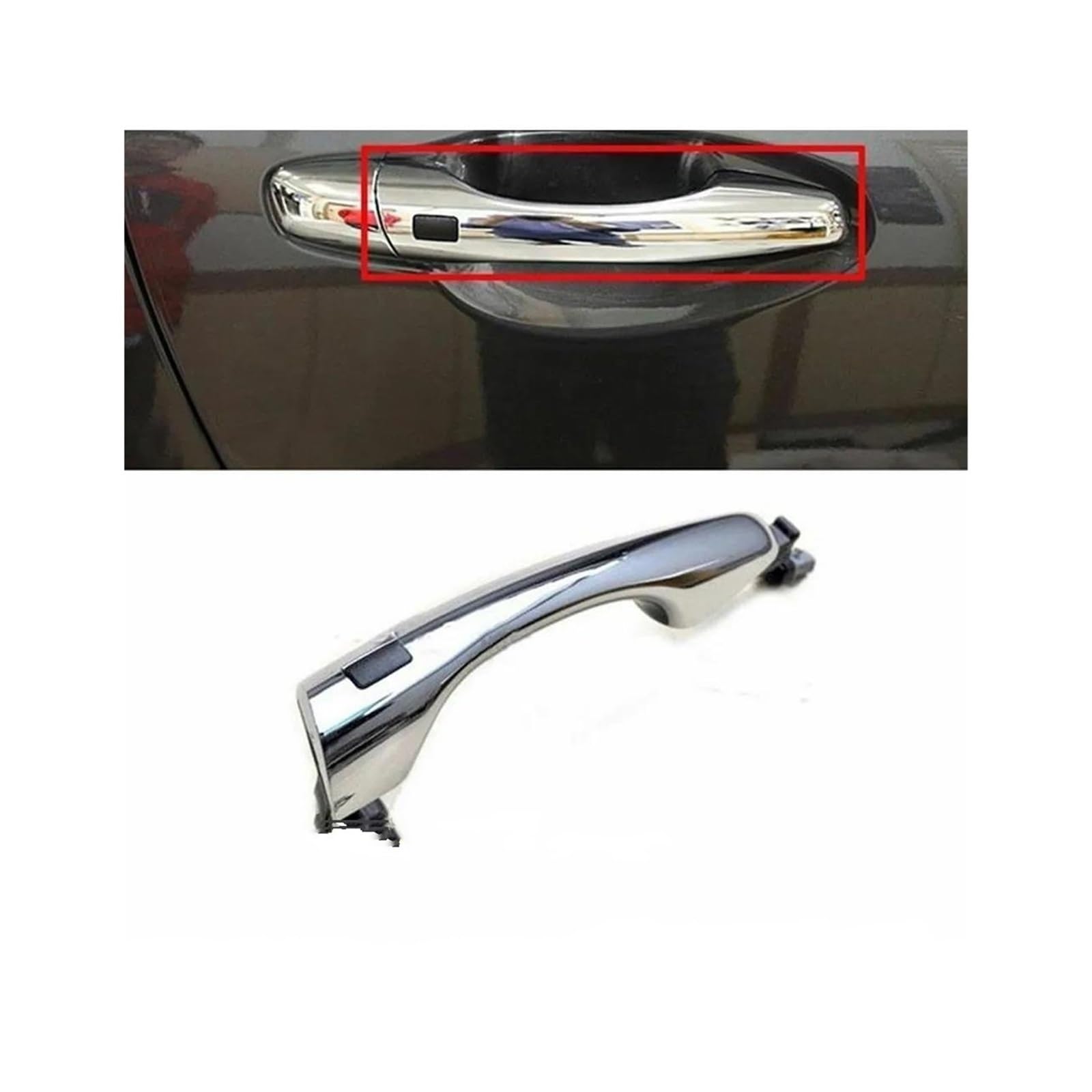 NVNZMFPPW for KIA for Sorento 2016 2015 2018 2017Exterior Door Handle Have Button 82661C5710 82651C5710 Front Chrome Outside Door Handle LH RH(82661C5710 RH)