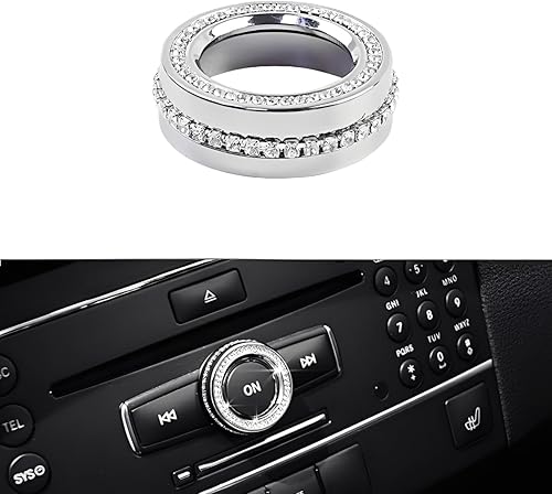 Vista 2 de angelguoguo auto Control de Volumen Botón Knob Decoración calcomanía decorativo para tapa apropiado para Mercedes Benz A Class B Clase E Clase GLK
