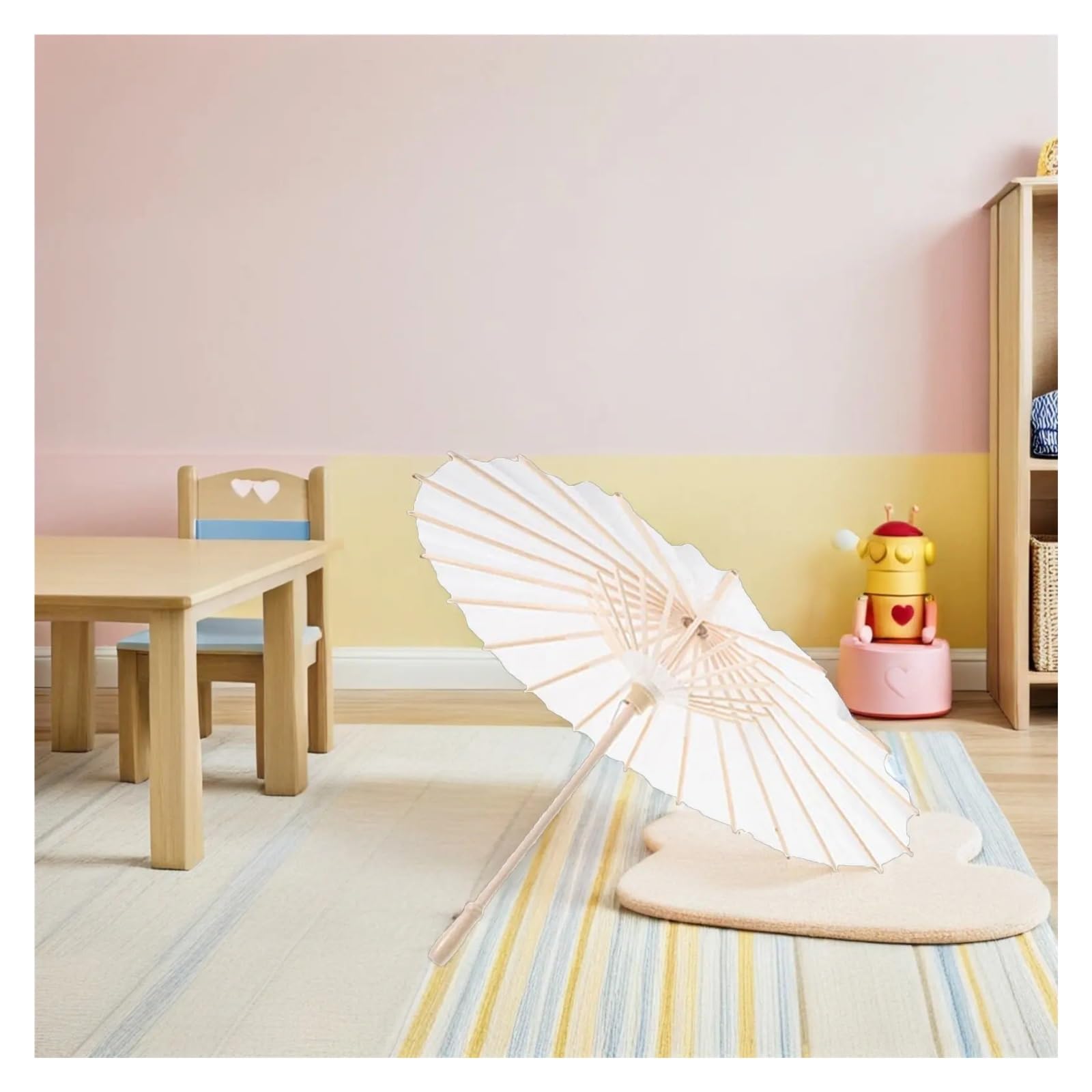 Genérico Sombrillas De Papel Engrasado Blanco, 6 Uds., 23,6 Pulgadas, Pintura For Boda, Sombrilla, Fiesta Nupcial, Decoración Al Aire Libre