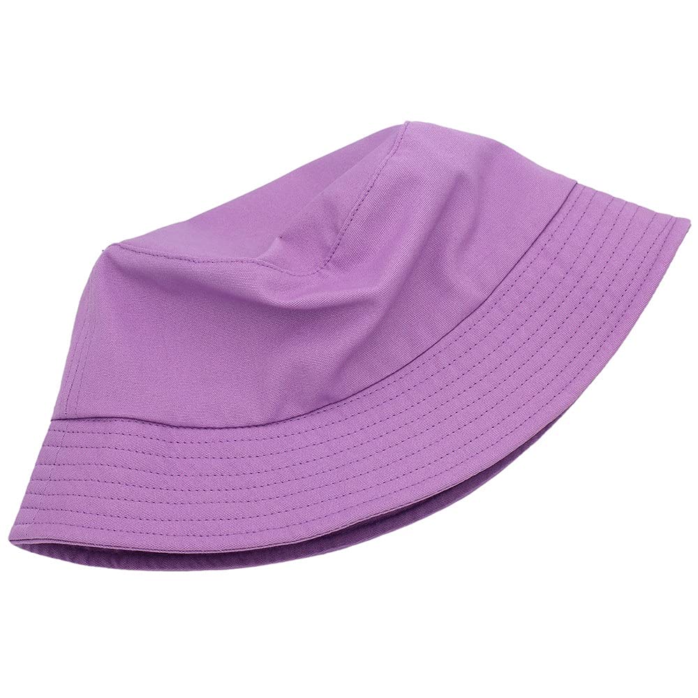 Sombreros de Pescador para Mujer, para Playa, para Adolescentes y niñas, de ala Ancha, con protección Solar UPF 50+ (Morado, Talla única)