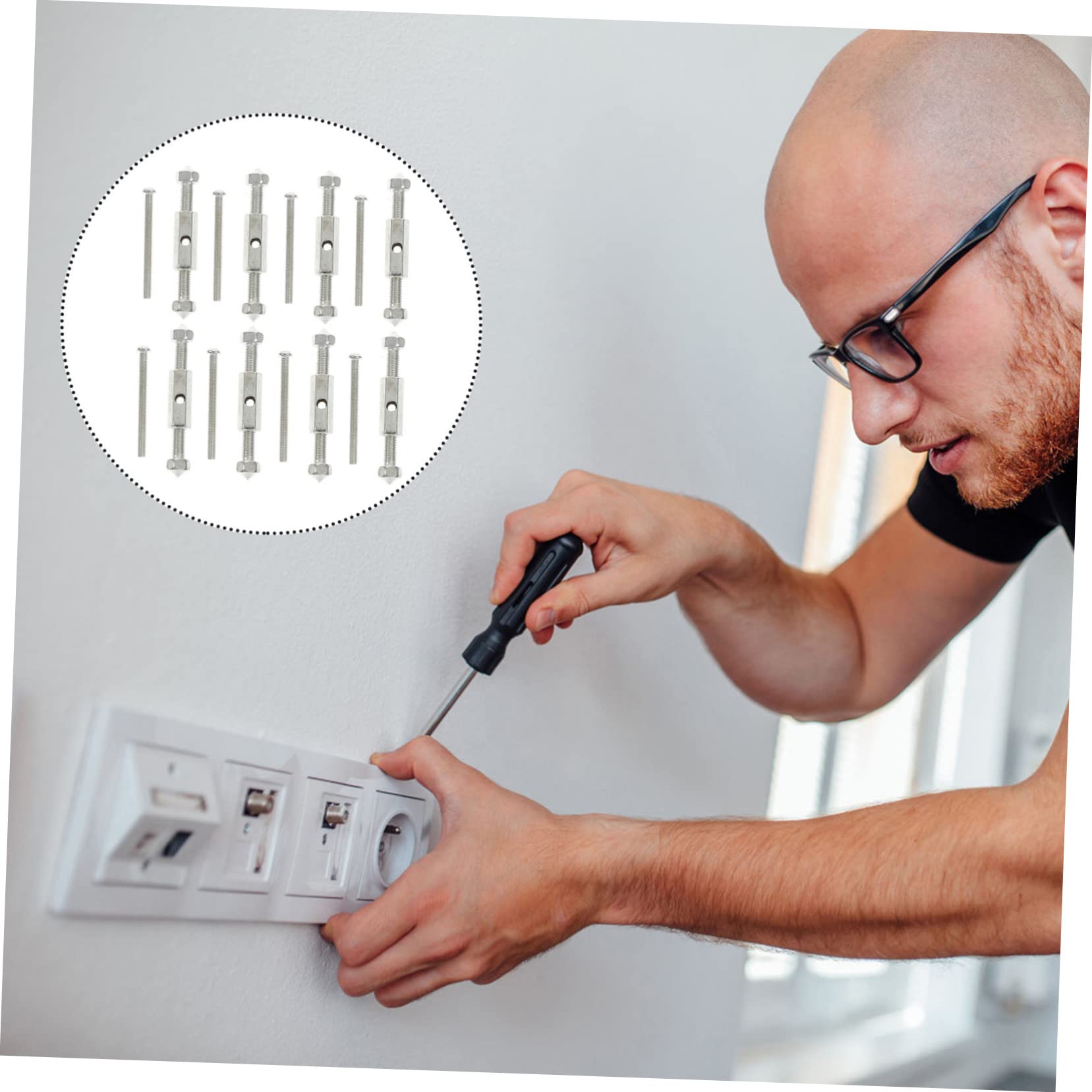 OSALADI Electrician Wrench Socket Adjustable Repair Kit for Electrical Boxes Repair Tool