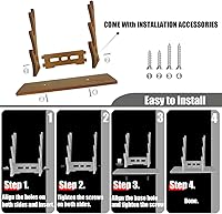 Vista 6 de Soporte katana de 3 niveles, soporte de hoja de cosplay, soporte de espada de madera para espada samurái, soporte de sable de luz, exhibición Tanto