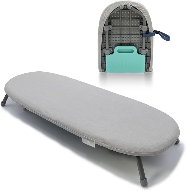 Cedarwood - Table Top Foldable Ironing Boards, Compact, Lightweight, Easy Storage, Space Saving Travel Small Ironing Board, Grey, One Size