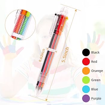 Amazon | DAIKOYE 24本 0.5mm 6イン1 マルチカラーボールペン 6