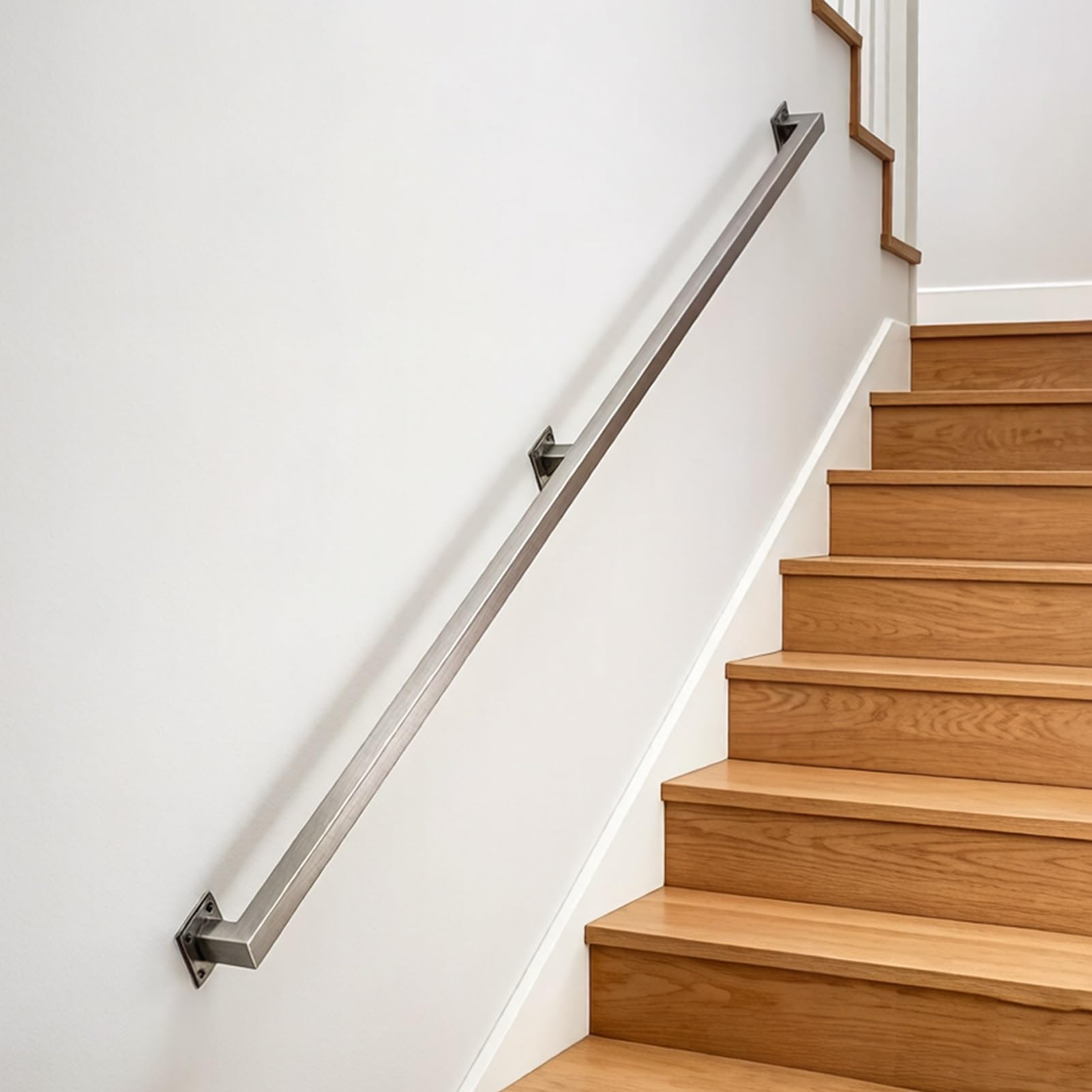 Liyadolaam Women's One Color Modern Metal Staircase Banister Hand Rails, Non-Slip Handrail Stair, Stainless Steel Railing Rail Bars, Banister Rail Kit For Stairs Indoor And Outdoor(14Ft/420Cm)