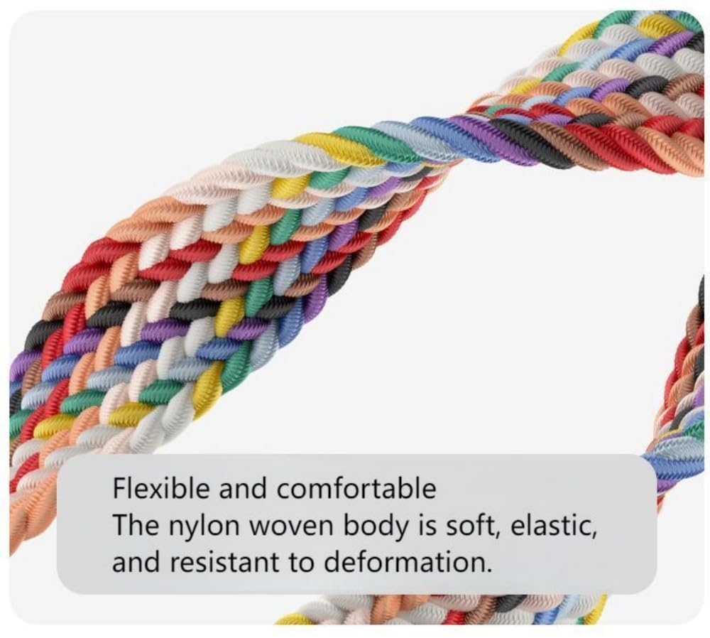 Pleciona bransoletka zastępcza, kompatybilna z Xiaomi Mi Band 7/6/5/Smart Band 4/Band 3/NFC/Amazfit Band 5, elastyczny, nylonowy, akcesoria, miękki materiał, pasek do zegarka dla kobiet i mężczyzn
