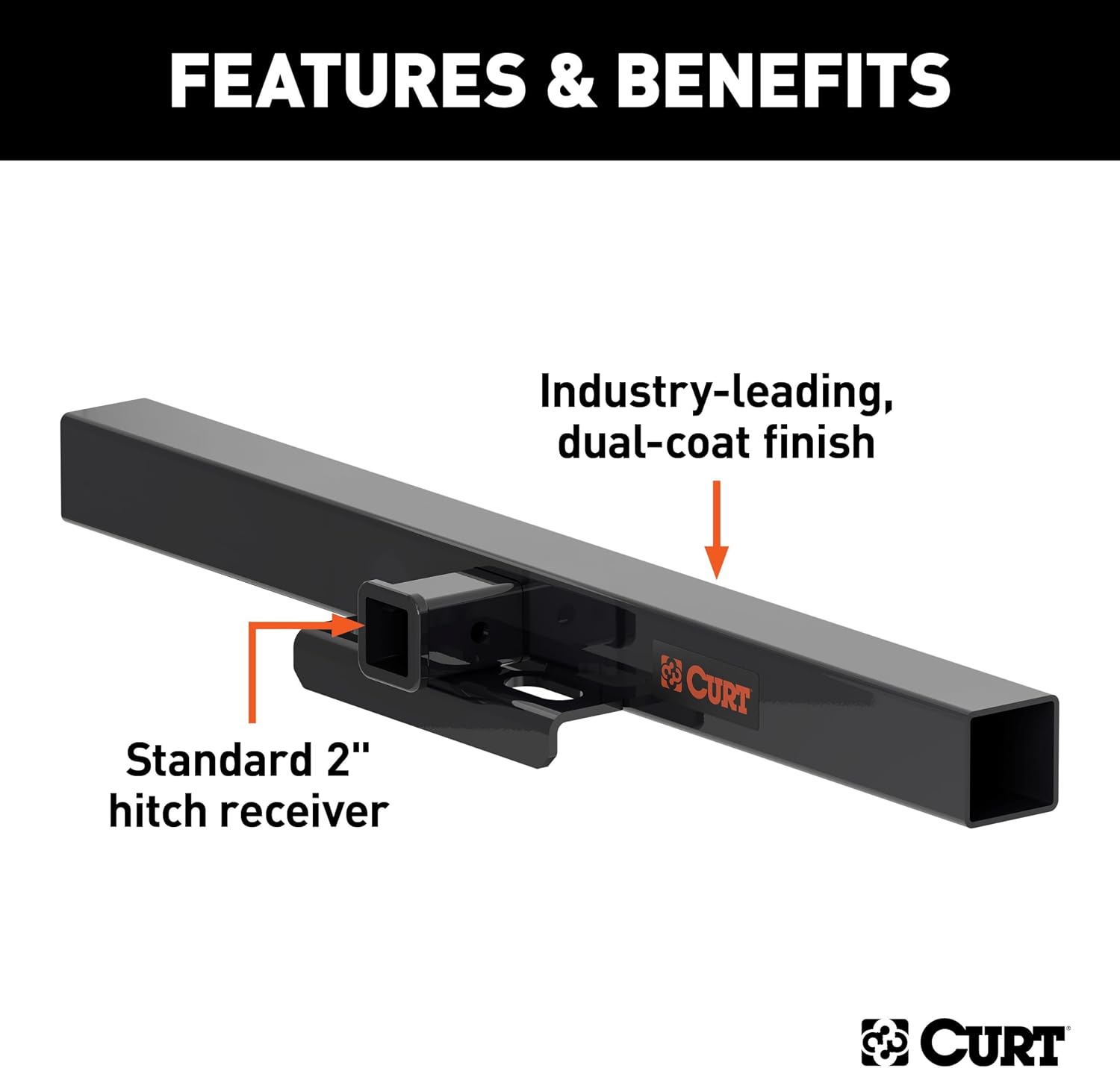 44" Universal Weld-On Hitch Center Section, 2" Receiver (No Side Plates)