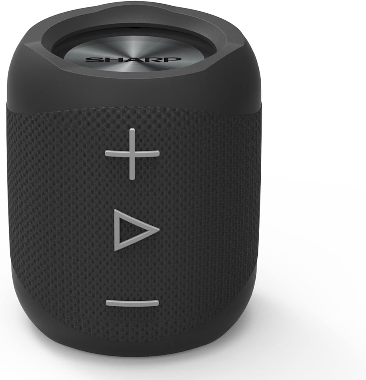 SharpGX-BT180(BK) Portable Bluetooth Speaker, Wireless Stereo Sound, Splashproof Rechargeable Compact Speaker with Call Answering, Google & Siri Compatible – Black