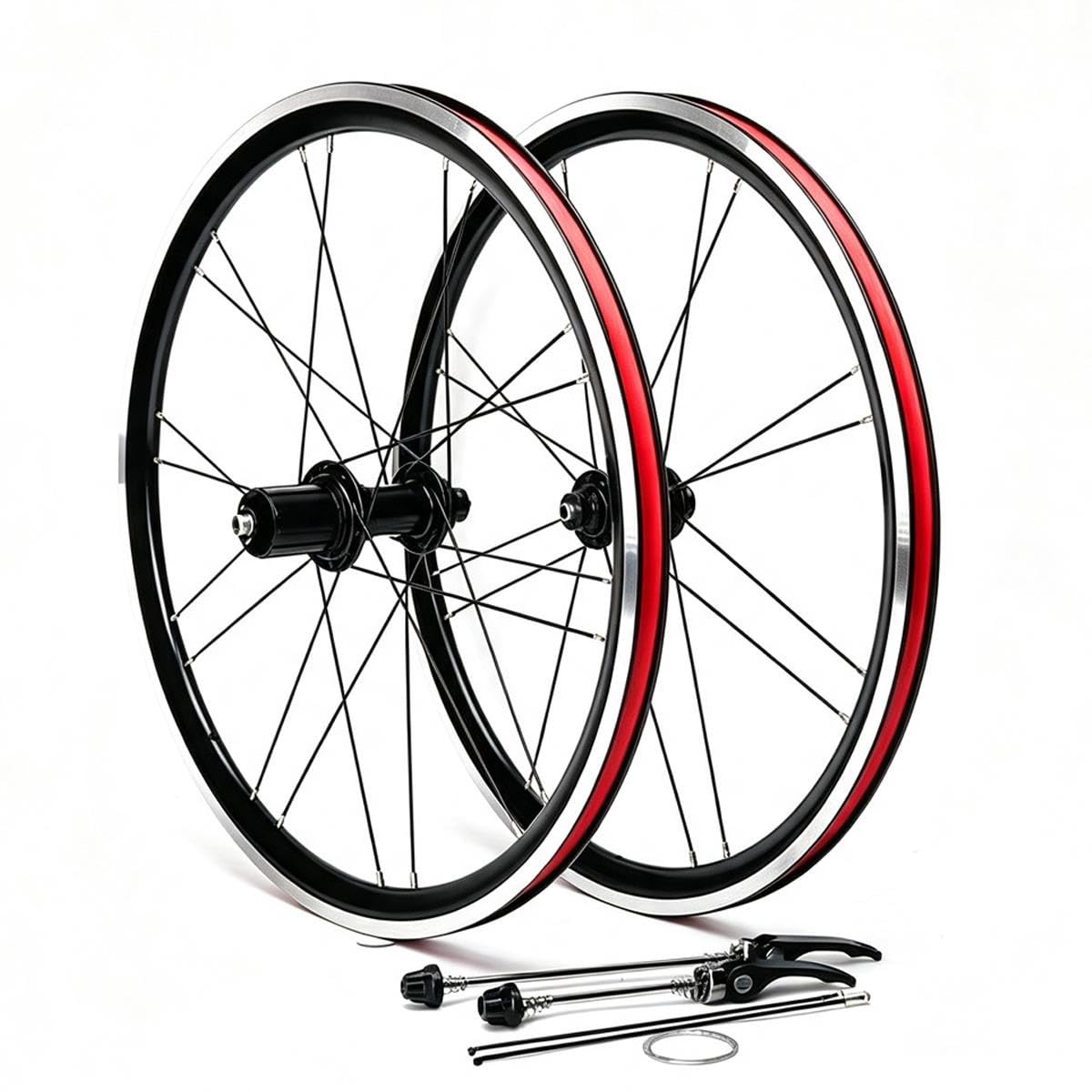 Juego Ruedas Bicicleta Plegable 20 Pulgadas 406, QR 100/130mm,Freno V