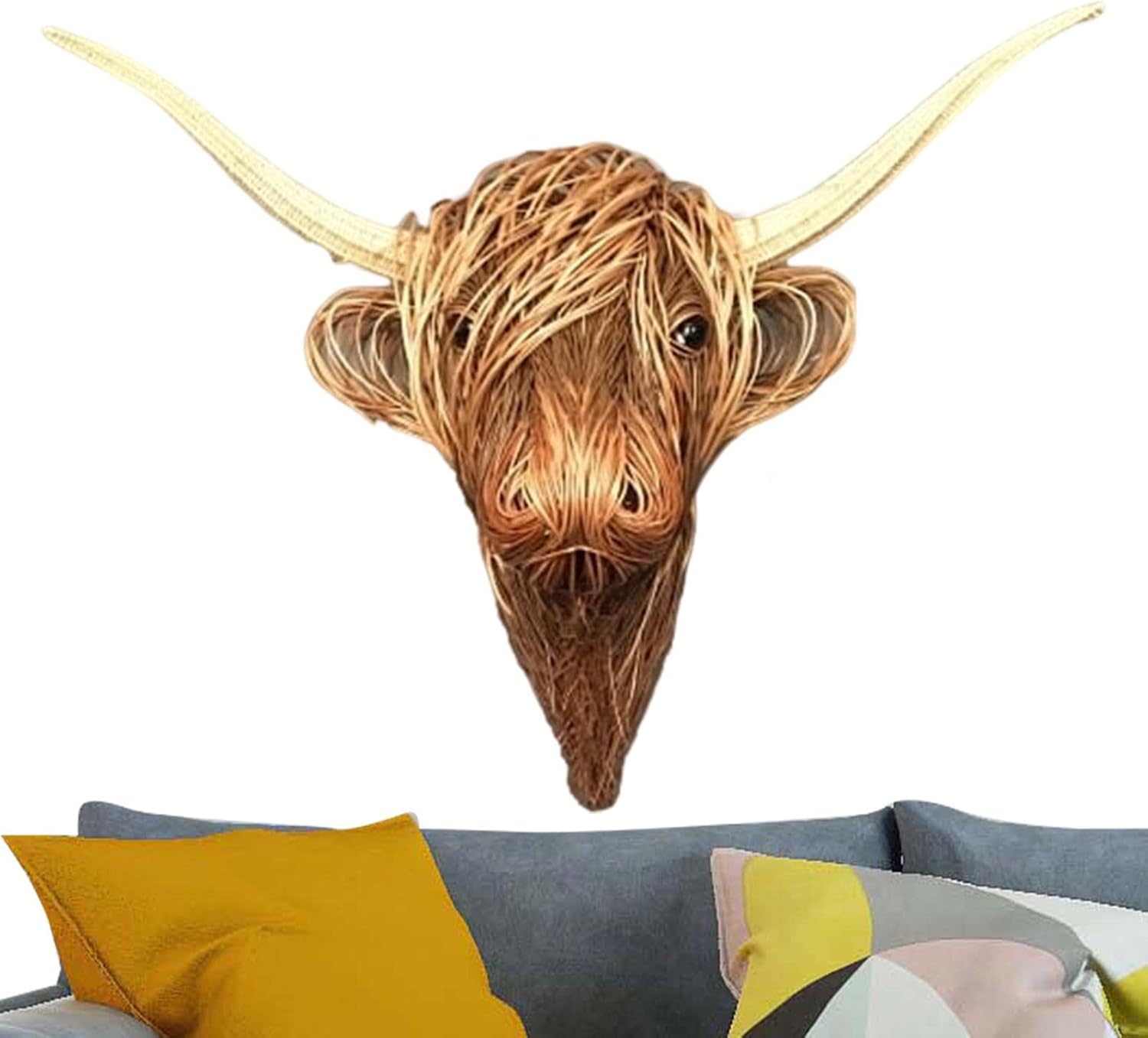 Cow Head Wall Decor, Cow Head Wall Sculpture Hanging