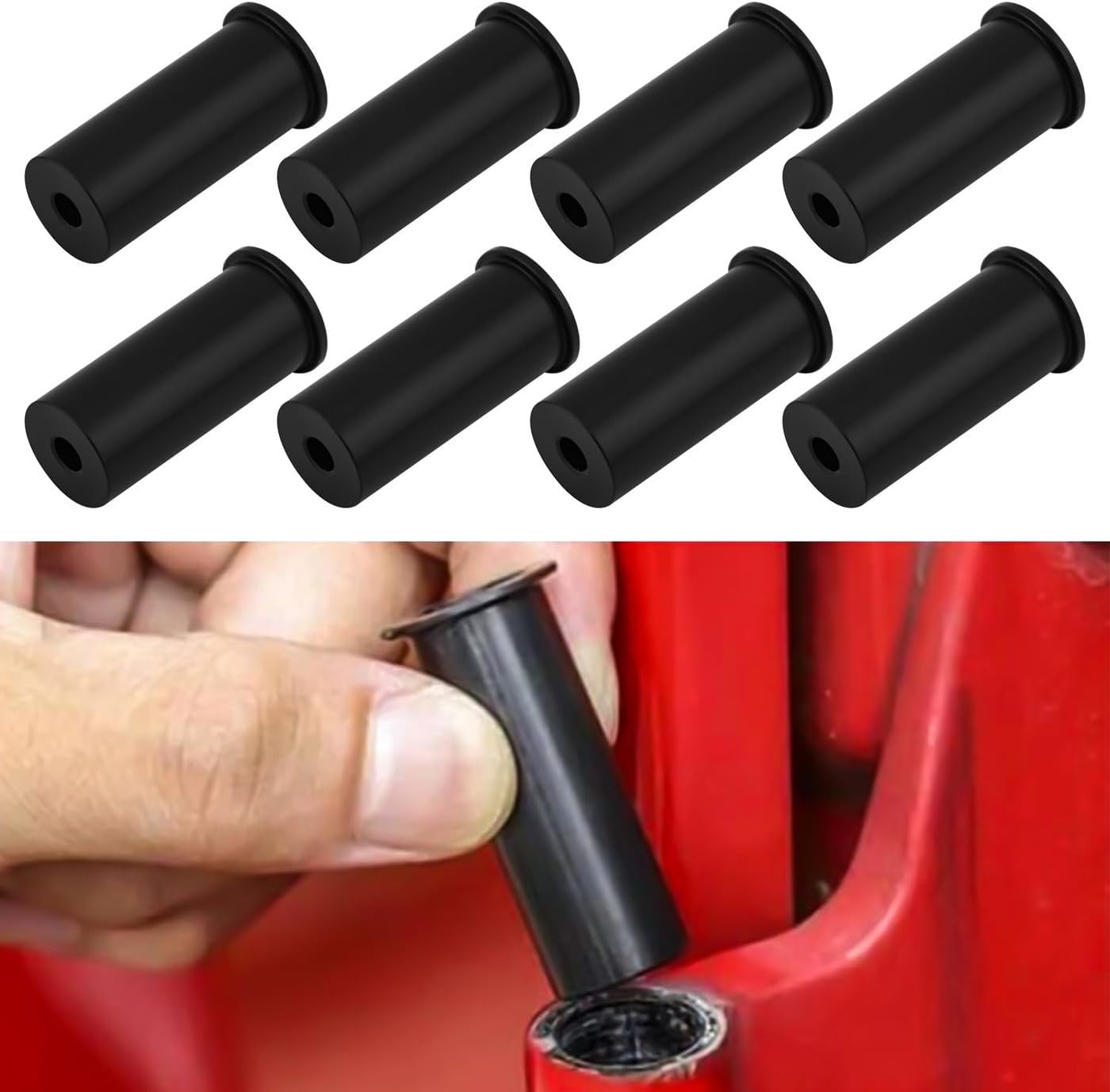 Upgrade 8pcs Door Bushings Compatible with Pioneer 1000/700 4-Door black.