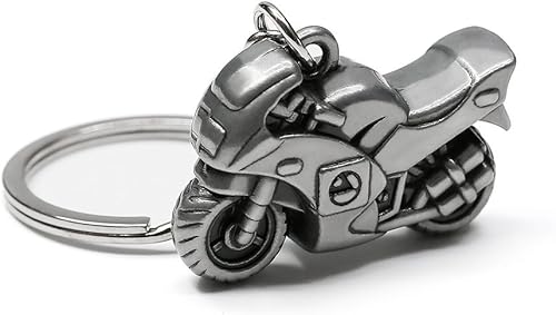 Miniatura 2 de SunPower Llaveros de aleación de zinc, llavero 3D para motocicleta deportiva, anillo de bicicleta de calle, titanio, 1-3 / 8 x 7/8 x 1/2 pulgadas,