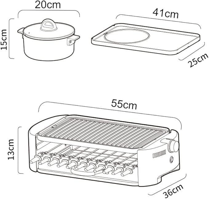 Olla Eléctrica Multifunción con Asador Giratorio Automático miniatura 3