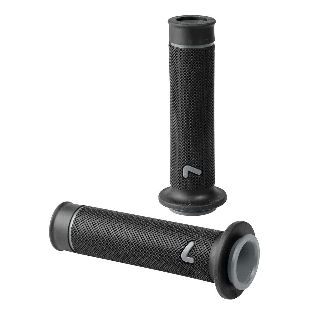 Lampa 90579 Sport-Grip, Universal Motorcycle Handlebar Grips Set 2 Pieces Right and Left Rubber - Grey