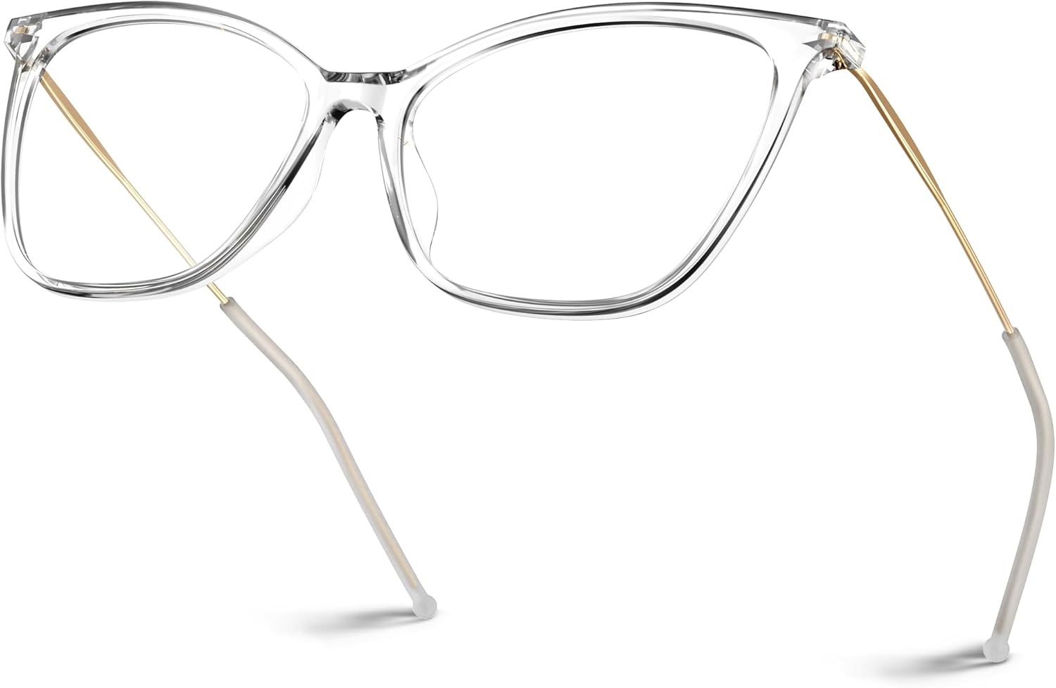 VISOONE Oversized Cat Eye Blue Light Blocking Glasses for Women Large Cute Lightweight Eyeglasses Metal Frame Calina