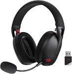 Redragon H848 BT Wireless Gaming Headset - Lightweight - 7.1 Surround Sound - 40MM Drivers - Detachable Microphone - Multi Platforms for PC, PS5/4/3, NS, Mobile