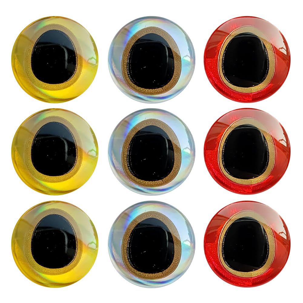 Amazon.com : 900pcs Assorted 3D Simulation Laser Fishing Lure Eyes  Artificial Fish Eyes for Fishing Lure 8mm 10mm 12mm (Water Drop Eyeball) :  Sports & Outdoors