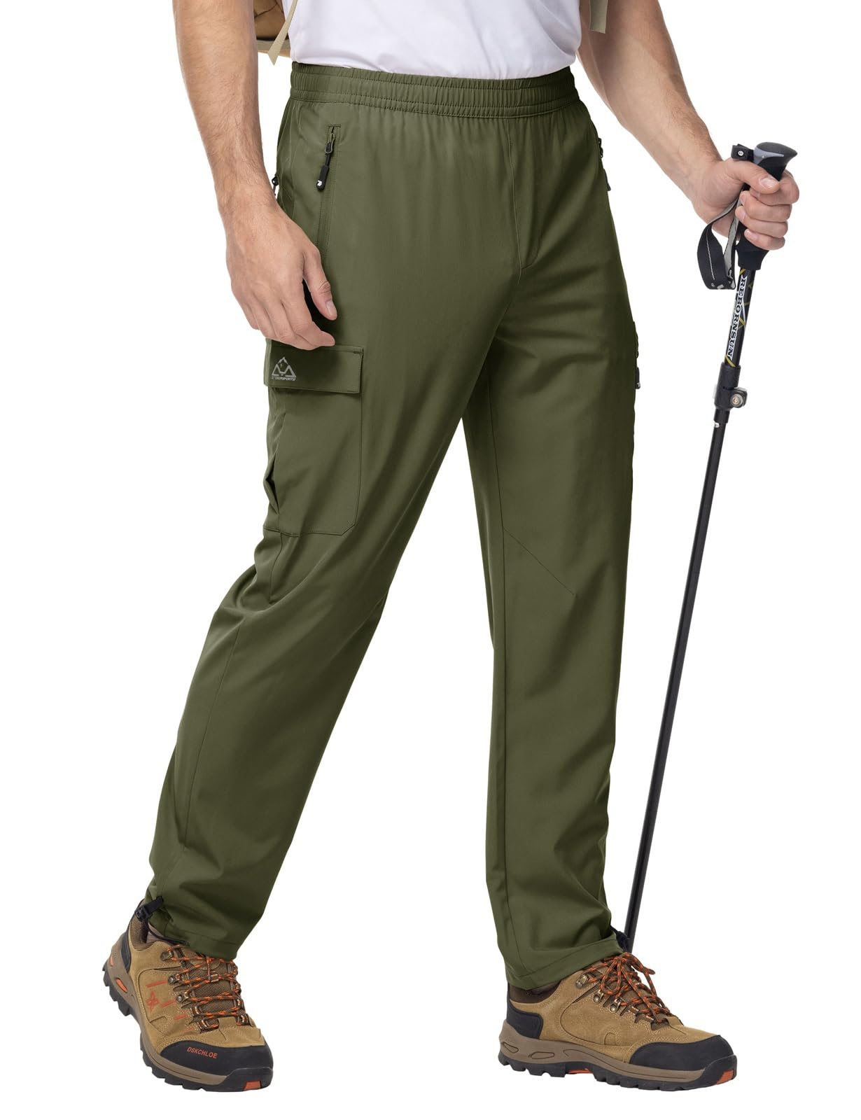 Rdruko Wanderhose Herren Sommer Leichte Cargohose Stretch Outdoorhose Wasserdicht Trekkinghose Schnelltrocknend für Männer mit 5 Taschen