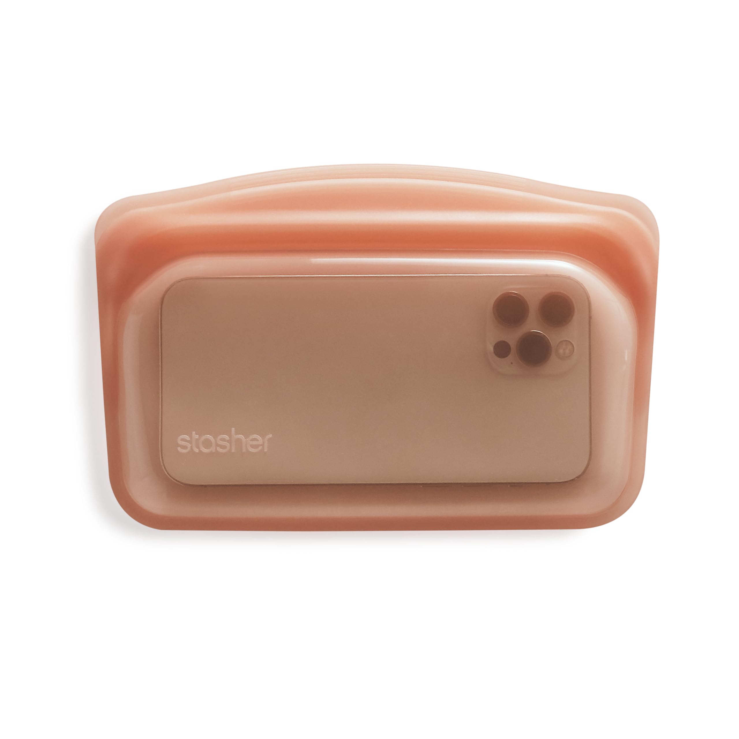 Stasher Silicone Bag EZ Snack (Coral (Amazon Limited Color))