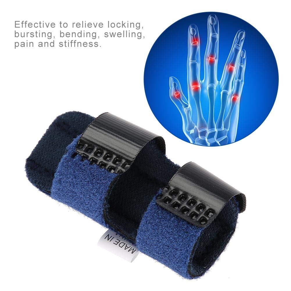 SUPRBIRD Trigger Finger Splints, 2PCS Finger Brace/Finger Straightening Brace/Trigger Finger Brace,Adjustable Fixing Belt with Built-in Aluminium Support for Finger Tendon Release & Pain Relief