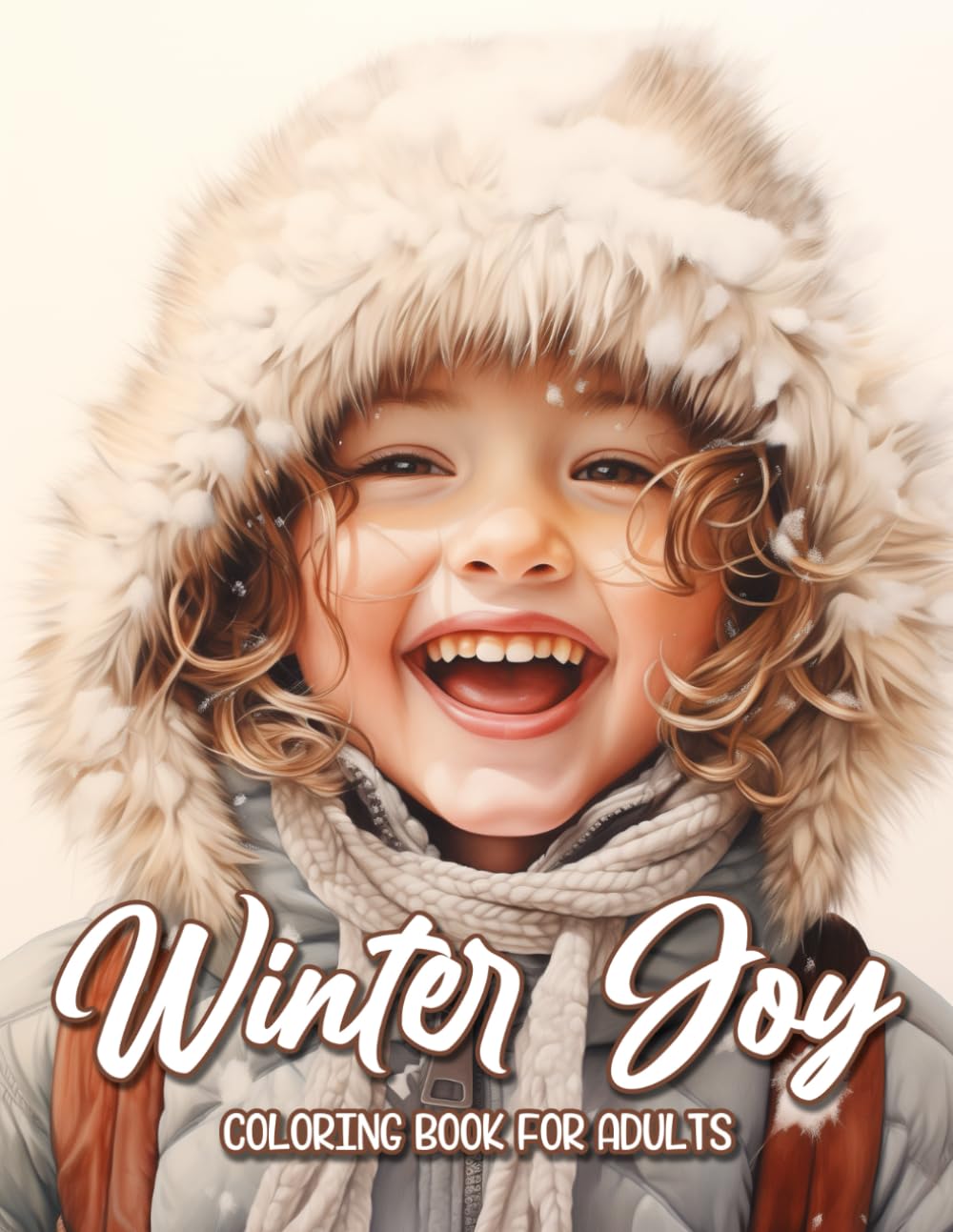 Winter Joy Coloring Book: Christmas Coloring Book for Adults Featuring Portraits of Joyful Girls and Boys