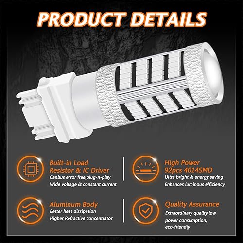 Miniatura 3 de WINETIS Bombillas LED T25 3156 3157, 10000K, luces diurnas azules, luces de marcha atrás, DRL súper brillante 4114 3057 4157 3457 4057 reemplazo