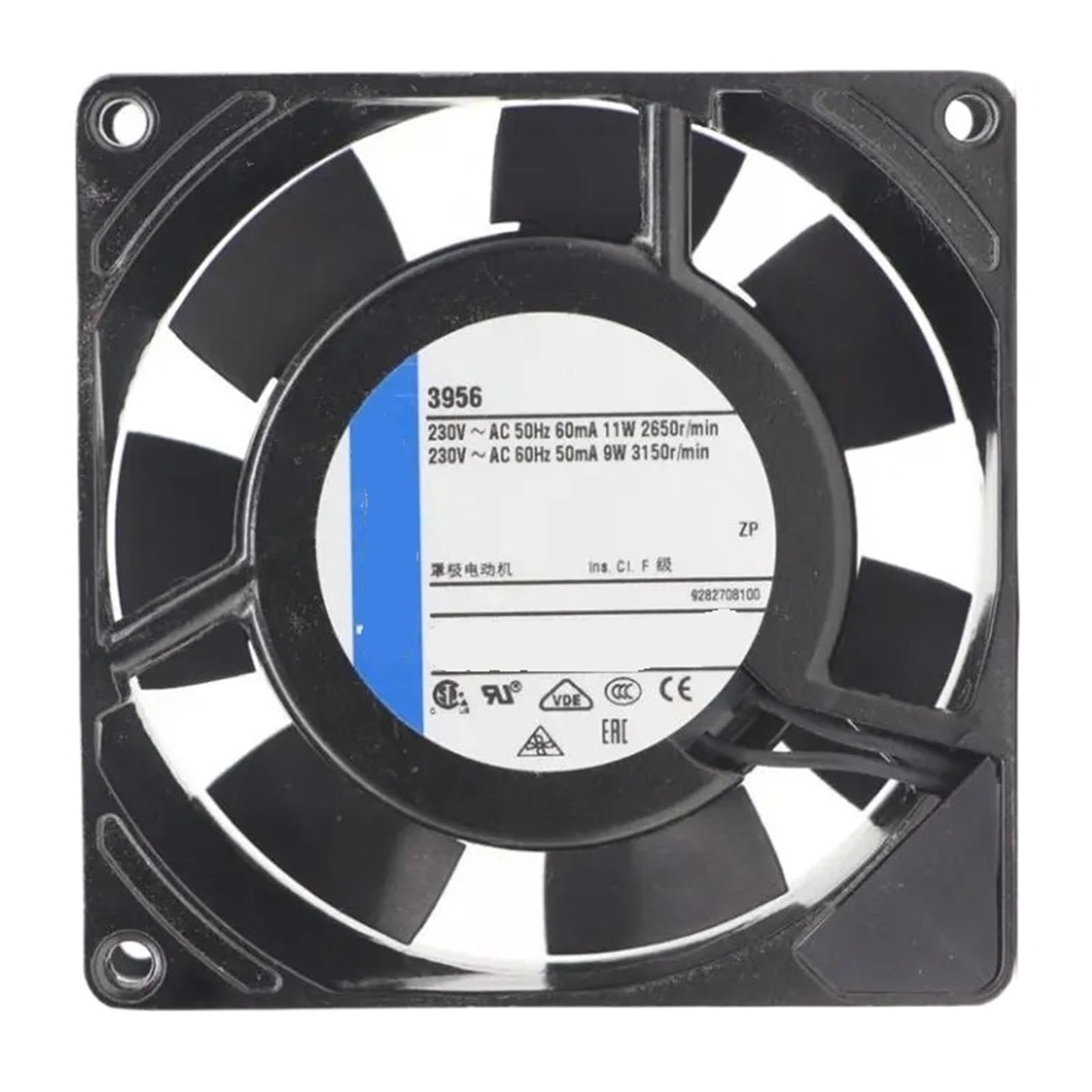 EGTDSFGJA 3956 9225 230V AC 2650RPM 11W 59m3/h 50HZ 35dBA 9cm 92x92x25mm Cooling Fan