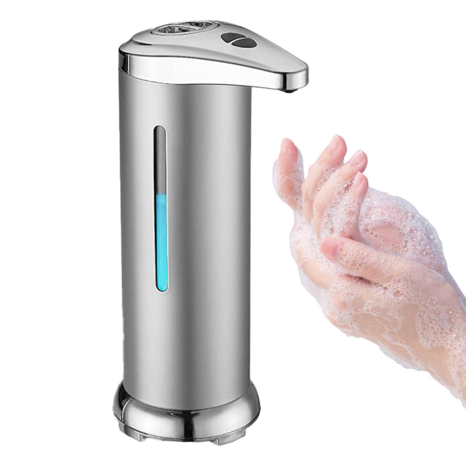 Soap Dispenser Without - Automatic Soap Dispenser with Battery, Liquid Soap | Stainless Steel Soap Dispenser, Kitchen, Bathroom, Smart Soap Pump