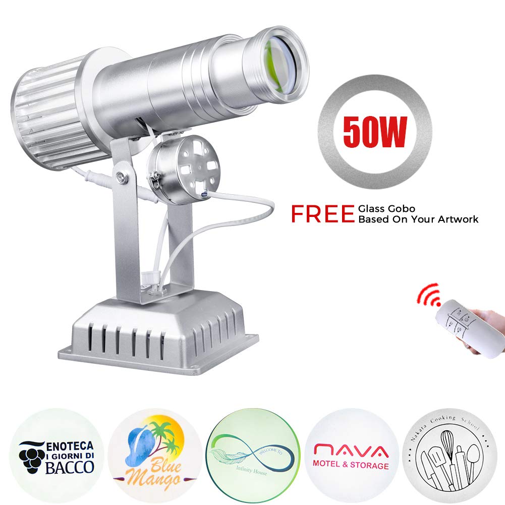 AHWZ GOBO Projektor 40W IP65 Wasserdicht - Logo Projektor Für Outdoor Werbung Events