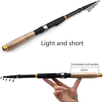 YG020 1.8m-3.6m Multifunction Telescopic Fishing Rod Cork Handle Carbon Fiber carp Spinning Rod Portable Travel Pole Fish Tackle(2.7)
