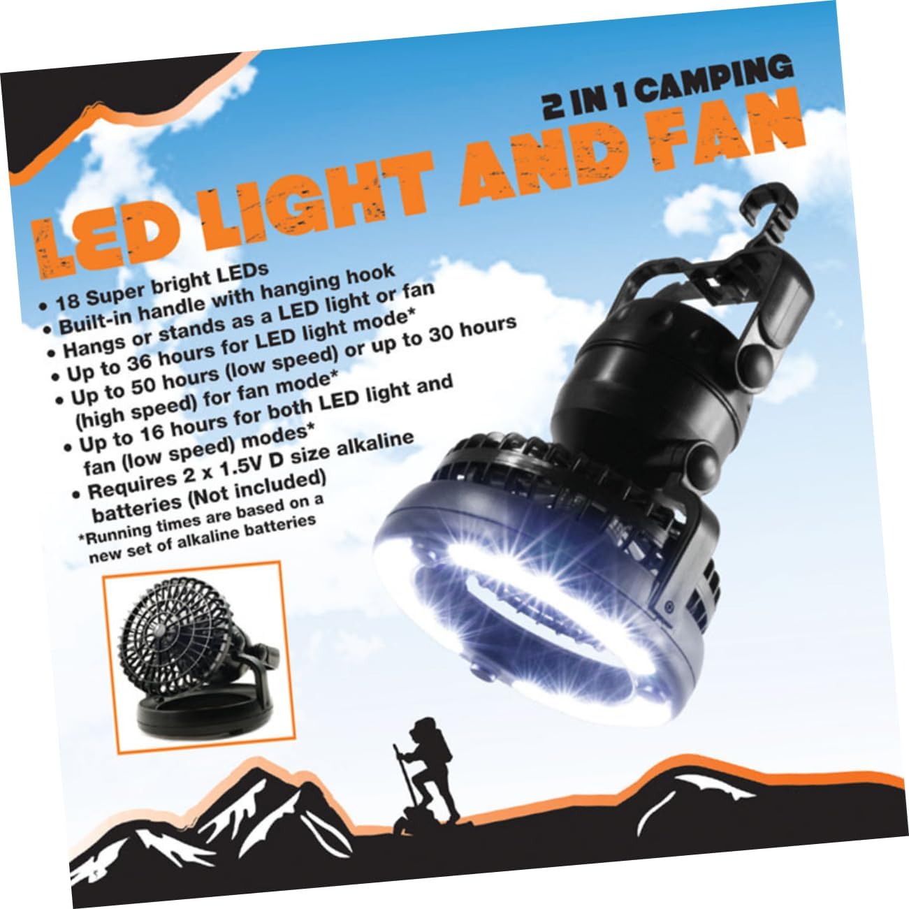 4pcs Led Camping Lantern Ceiling Fan and Hanging Hook Tent Light for Outdoor Camping Hiking and Emergency Use Bright Led Lights No Battery Included