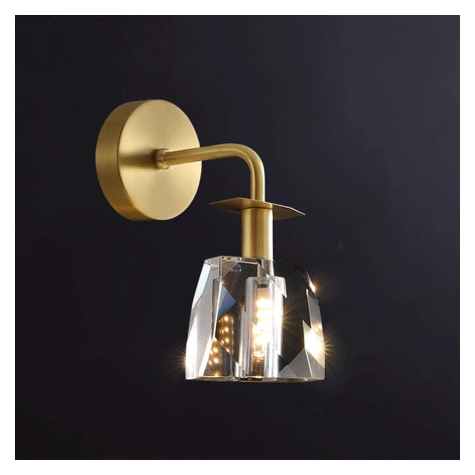 ZTCHSENZT Copper Wall Sconce Lamp Crystal Wall Light Post-Modern Wall Mounted Lamps, Geometric Sconces Lighting Fixtures Interior Wall Wash Lights Chandelier