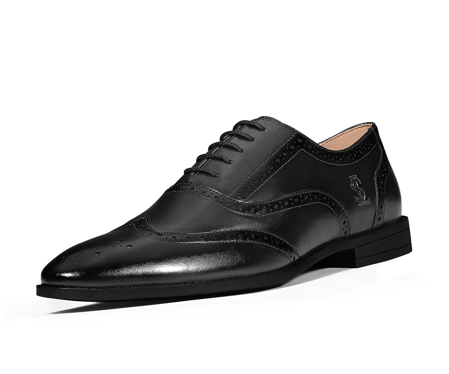 louis stitch Men’s Jet Black Formal Brogue Shoes| Lace-Up Shoes for Men | Perfect for Business, Formal & Parties | LSNRGBGJB-picture-11