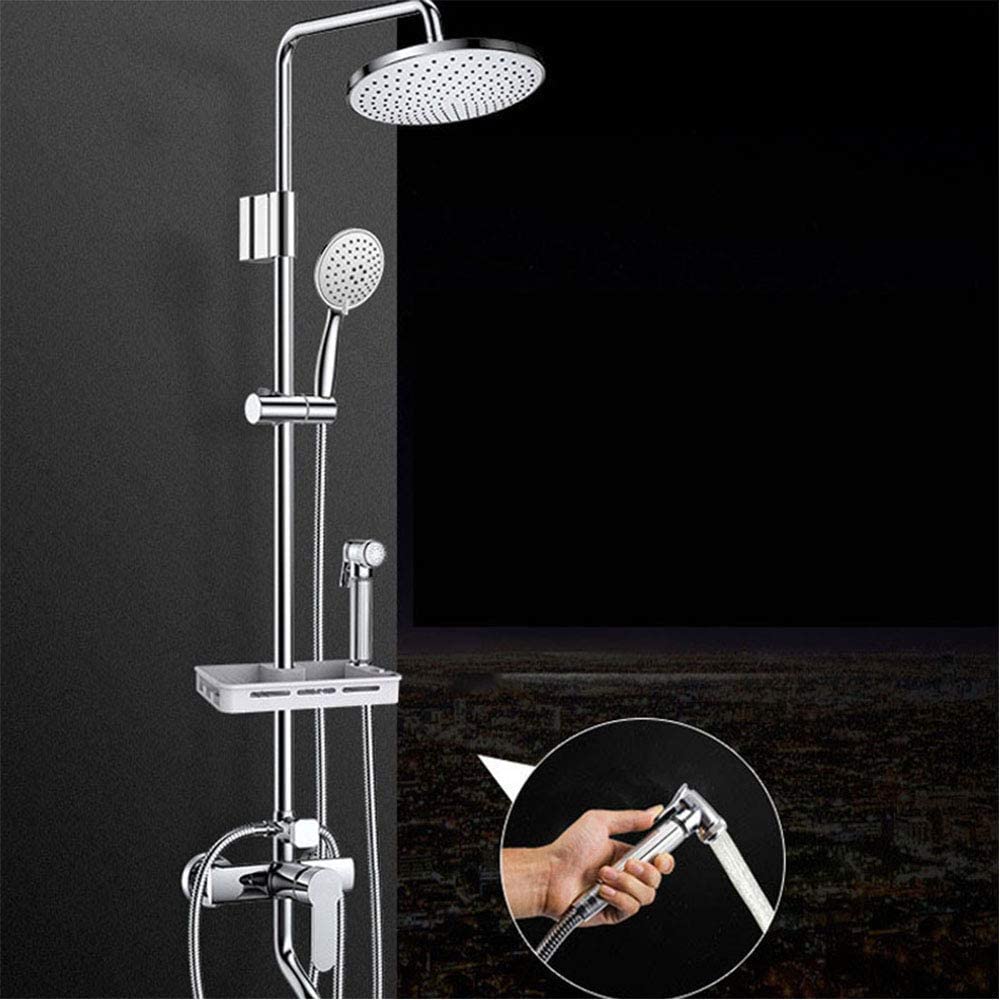 Baterie prysznicowe, bateria do wanny prysznic kran do łazienki bateria wannowa ścienny deszczownica zestaw prysznicowy Mixer Tap, Chrome