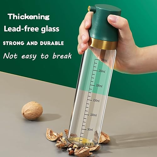 Miniatura 6 de Botella dispensadora de aceite de oliva con tapa automática y tapón automático, 10 onzas, con tapa y tapón automático, boquilla antigoteo, mango