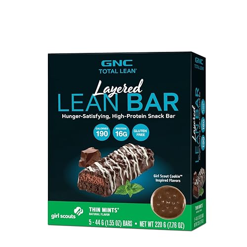 Miniatura 30 de GNC Total Lean Layered Lean Bar Satisfacción del hambre - Barra de aperitivos alta en proteínas Mousse de chocolate batido - 9 barras