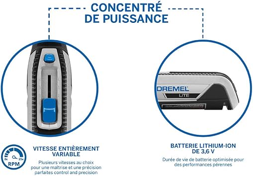 Dremel 7760 Lite Akülü Çok Amaçlı El Motoru, 15 Aksesuarlı