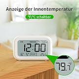 Digital Bedside Alarm Clock,Battery Powered,2 Level Volume,Snooze,Weekend - 7