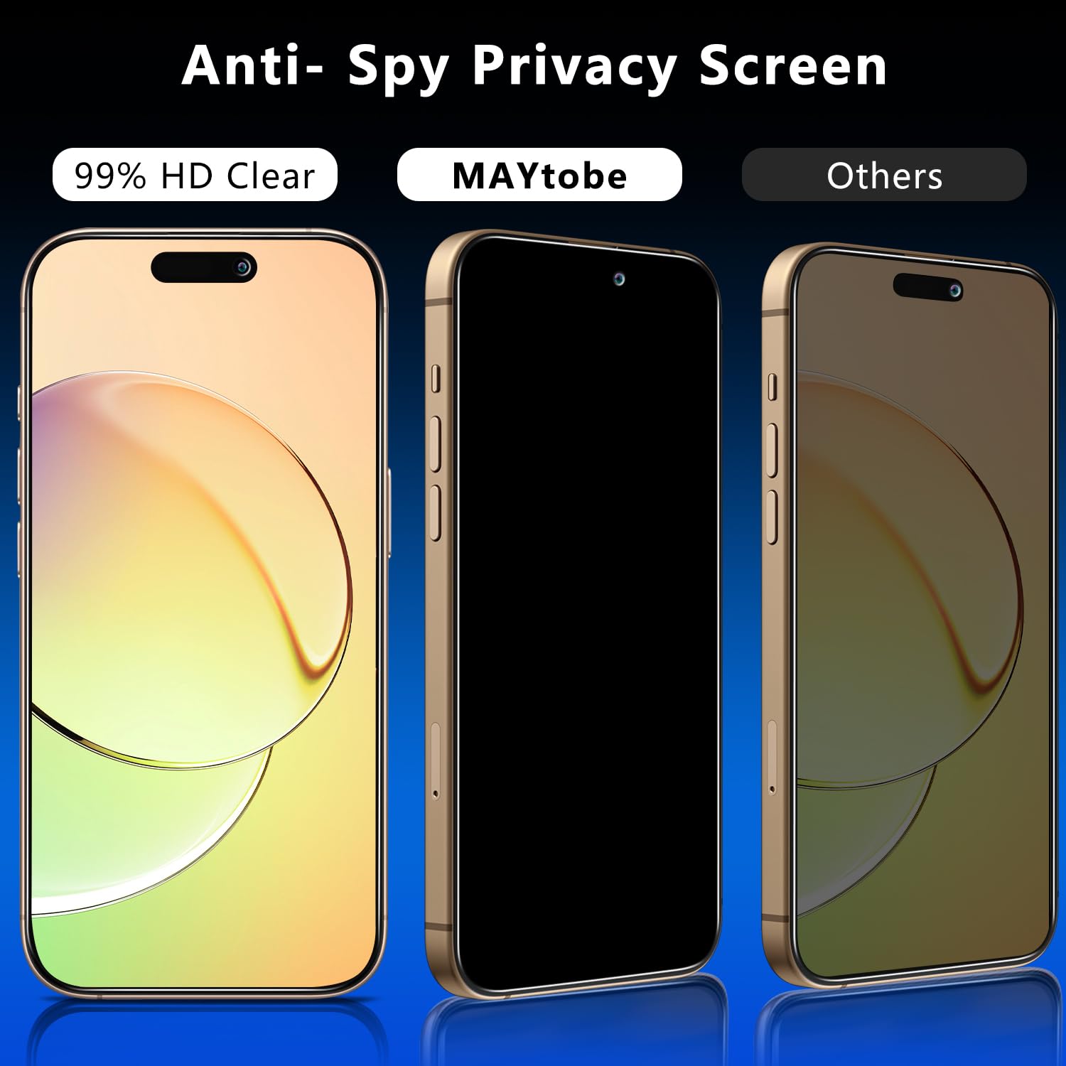 2 pezzi di protezione schermo in vetro temperato opaco di alta qualà