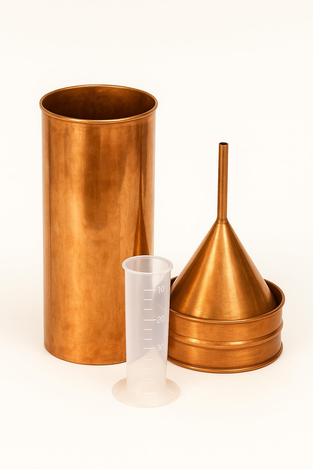 Brass Rain Gauge with Measuring Cylinder | Durable Brass Rain Gauge for Accurate Rainfall Measurement | Laboratory & Field Rain Measurement Instrument |-image-38