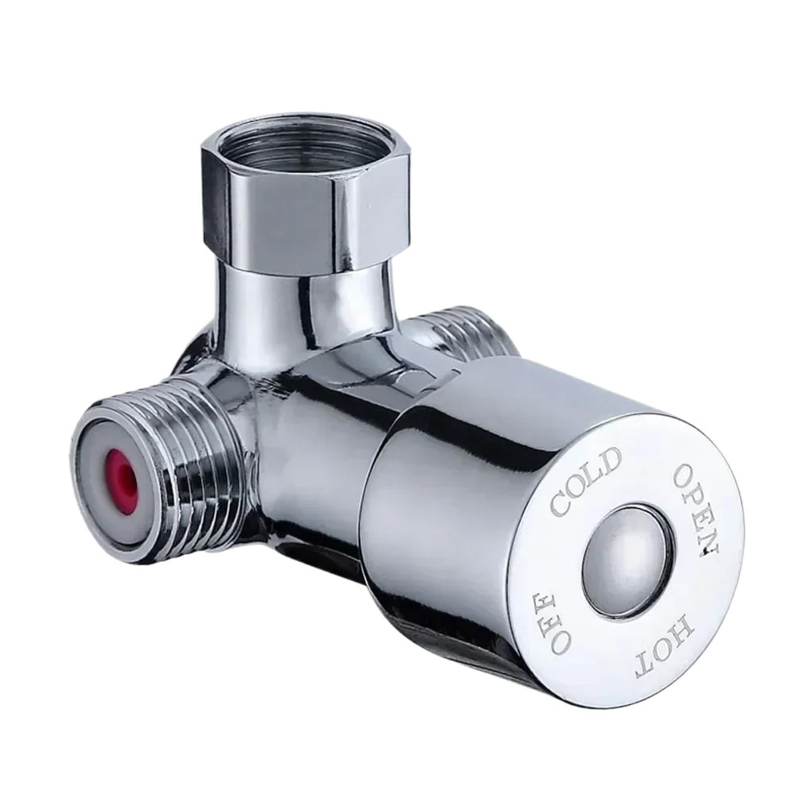 Yilwpv Silver 2 Pcs G1/2 Hot Cold Water Mixing Valve Faucet Angle Valveadjustable Temperature Control For Bathroom Shower Head For Bathroom