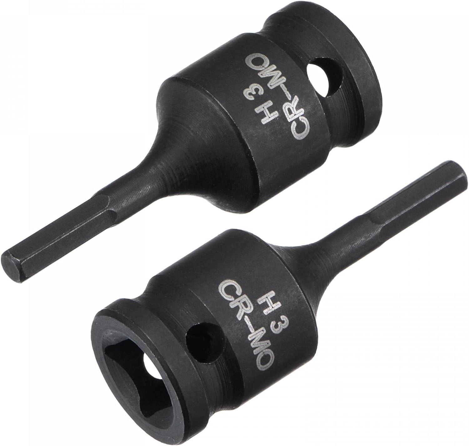 uxcell 8mm Impact Hex Bit Socket, 1/4" Square Drive 35mm Length CR-MO Metric Sizes 2 Pcs
