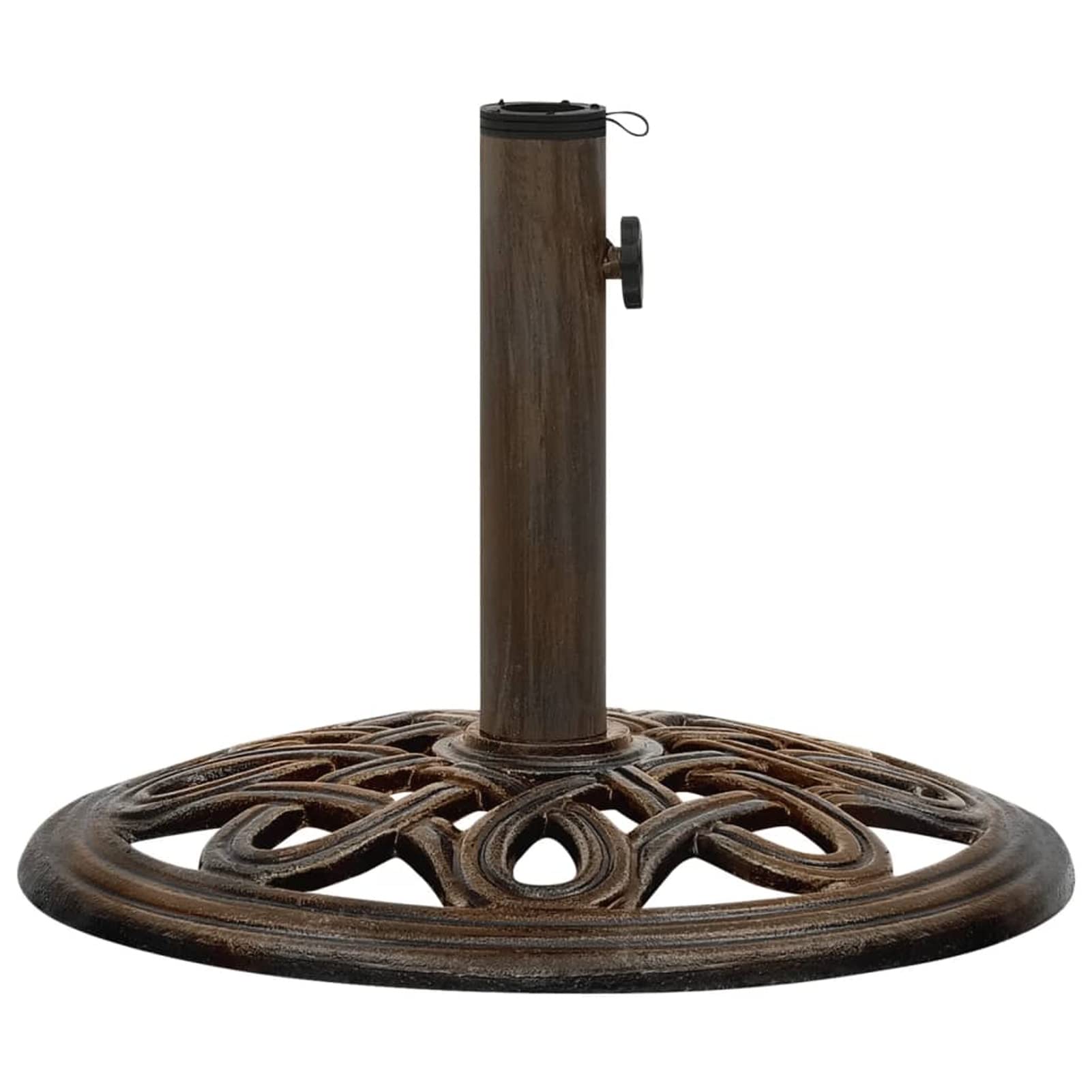 Socle de Parasol Bronze 40x40x32 cm Fonte,Pied De Parasol,Pied De Parasol Lourd,Pied De Parasol sur roulettes