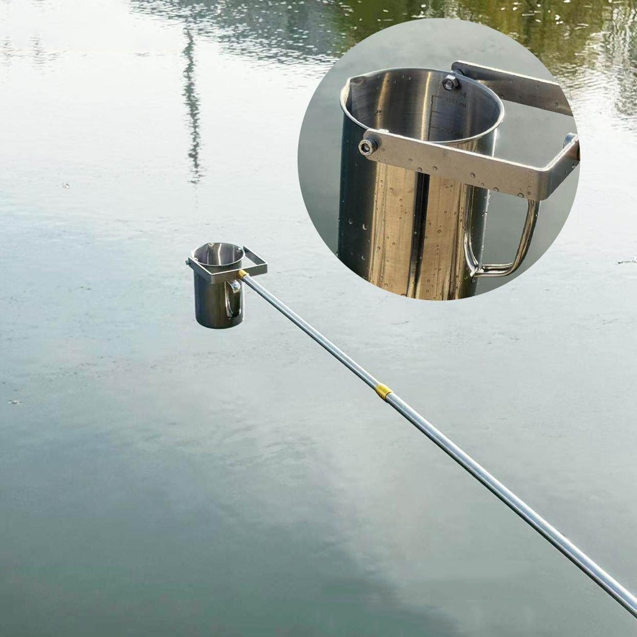 Dispositivo de Muestreo de Calidad Del Agua, Poste de Muestreo, Varilla Telescópica, Muestreador de Calidad Del Agua 500/1000ml(S1000ML,142-600cm/4.7-20ft)
