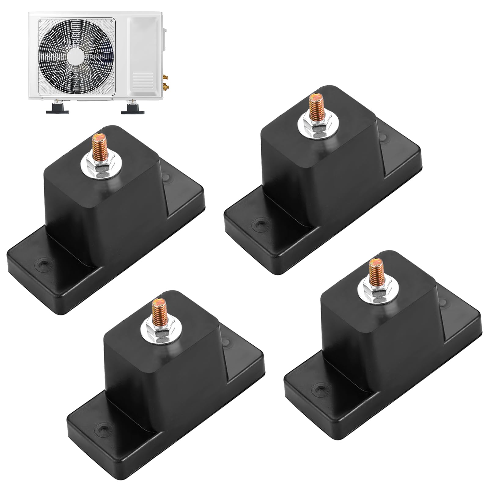 NATGAI 4 Pack Rubber Vibration Isolator Mini Split Rubber Mounts