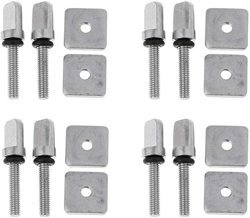 8 juegos de pernos de aleta de acero inoxidable SUP Junta Tabla de surf Longboard Tornillo y placa
