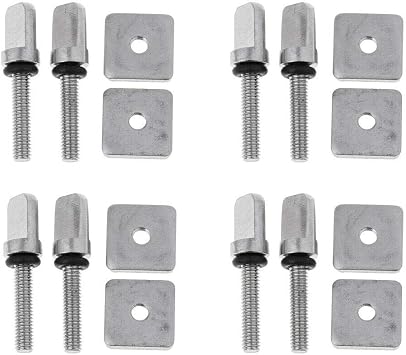 8 Sets Stainless Steel Fin Bolt SUP Board Surfboard Longboard Screw and Plate
