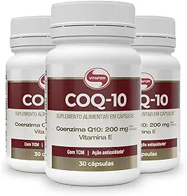 Kit 3 Coenzima Q10 200mg Vitafor 30 Cápsulas